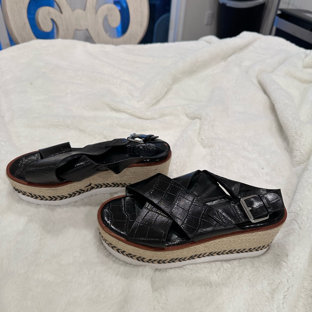 Stylish Black Platform Sandals